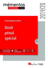 Droit pénal spécial : 2019-2020