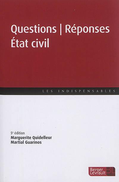 Etat civil : questions-réponses