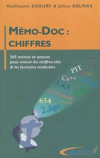 Mémo-doc : chiffres : 365 mémos et astuces pour retenir les chiffres-clés & les formules médicales