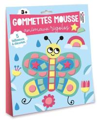 Gommettes mousse : animaux rigolos : 5 tableaux à décorer