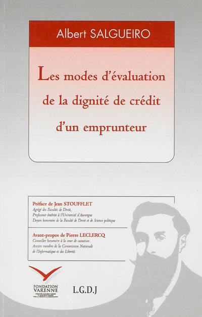 Les modes d'évaluation de la dignité de crédit d'un emprunteur