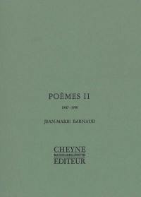 Poèmes. Vol. 2. 1987-1990