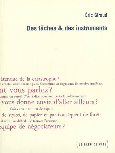 Des tâches et des instruments