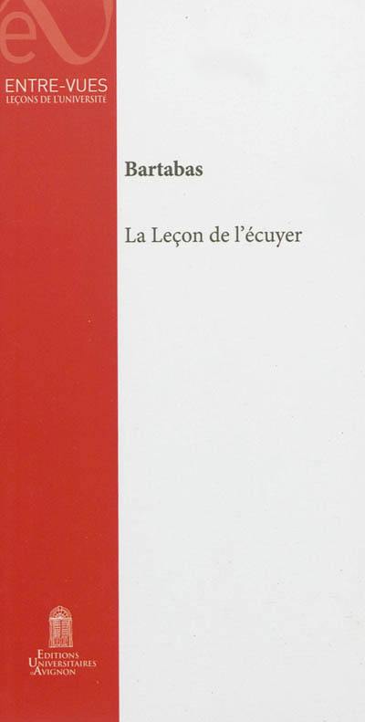 La leçon de l'écuyer