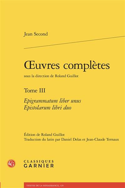 Oeuvres complètes. Vol. 3