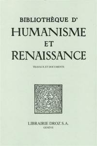 Bibliothèque d'humanisme et Renaissance, n° 86-2-3