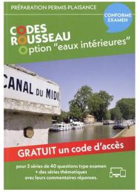 Permis bateau Rousseau. Code option eaux intérieures