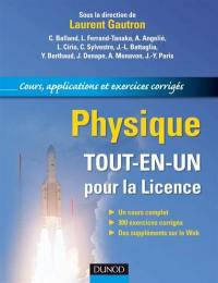 Physique : tout-en-un pour la licence : cours, applications et exercices corrigés