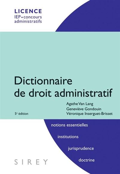 Dictionnaire de droit administratif