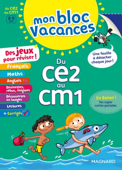 Mon bloc vacances : du CE2 au CM1, 8-9 ans