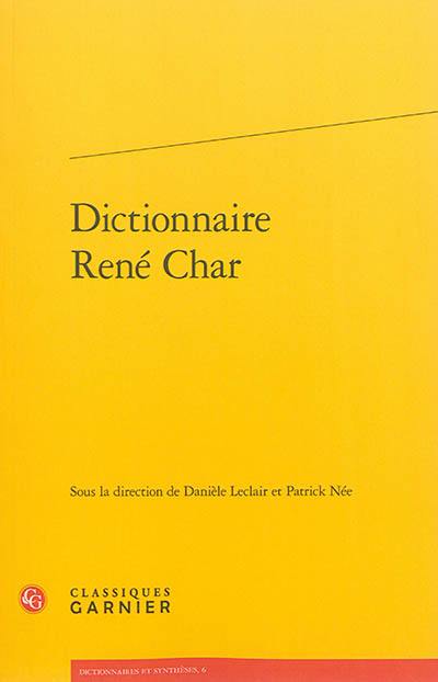 Dictionnaire René Char