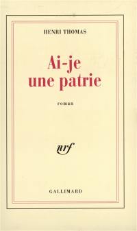 Ai-je une patrie