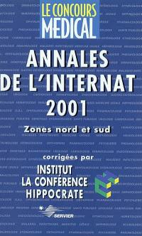 Annales de l'internat 2001 : zones nord et sud