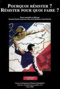 Pourquoi résister ? Résister pour quoi faire ? : actes du colloque des 2, 3 et 4 décembre 2004