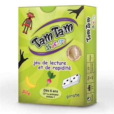 Tam tam safari : jeu de lecture et de rapidité : dès 6 ans, CP-1re primaire, niveau 1