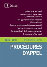 Procédures d'appel 2020-2021