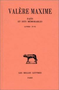 Faits et dits mémorables. Vol. 2. Livres IV-VI