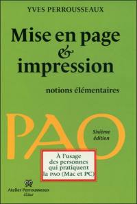 Mise en page et impression, notions élémentaires