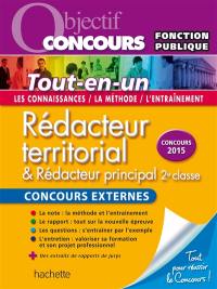 Rédacteur territorial & rédacteur principal 2e classe : concours externes : tout-en-un