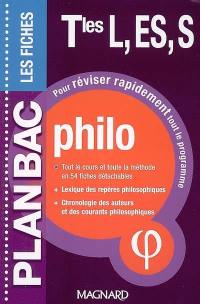 Philo, terminales L, ES, S : les fiches