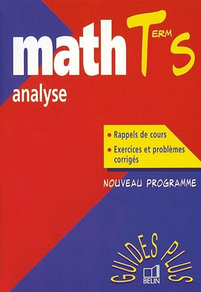 Maths terminale S : analyse