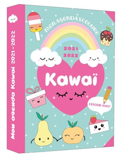 Kawaii 2021-2022 : mon agenda scolaire : colorie-moi !