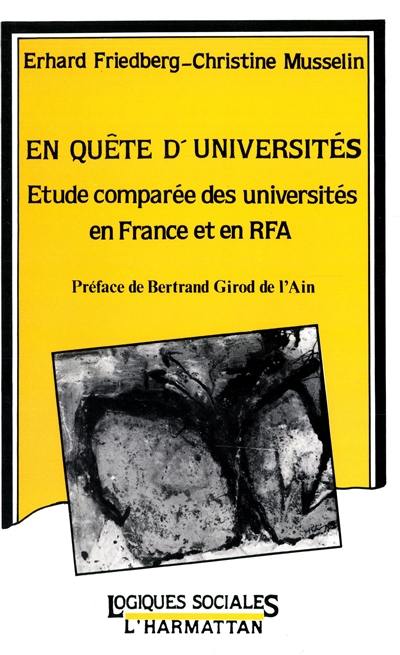 En quête d'universités : étude comparée des universités en France et en RFA