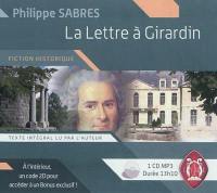 La lettre à Girardin