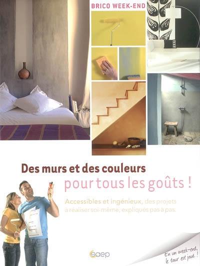 Des murs et des couleurs pour tous les goûts ! : accessibles et ingénieux, des projets à réaliser soi-même, expliqués pas à pas