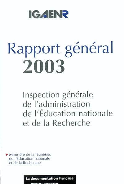 Rapport général 2003