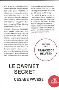 Cesare Pavese : le carnet secret