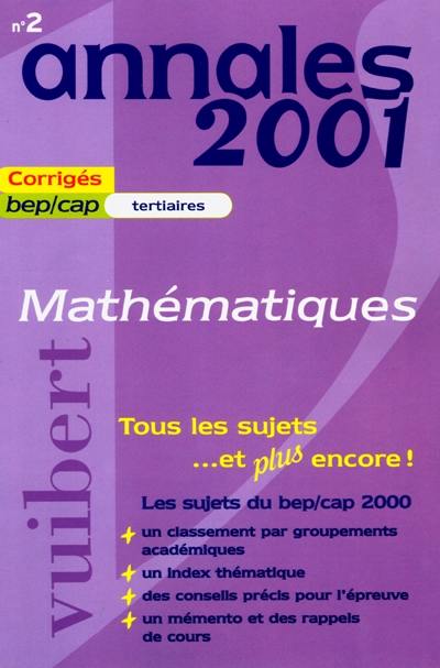 Mathématiques tertiaires : sujets corrigés