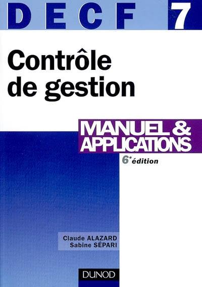 Contrôle de gestion, DECF 7