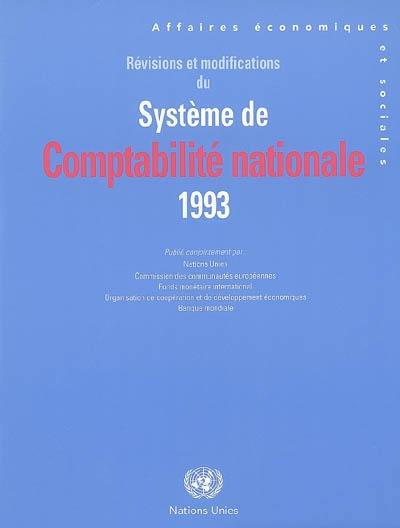 Révisions et modifications du système de comptabilité nationale 1993