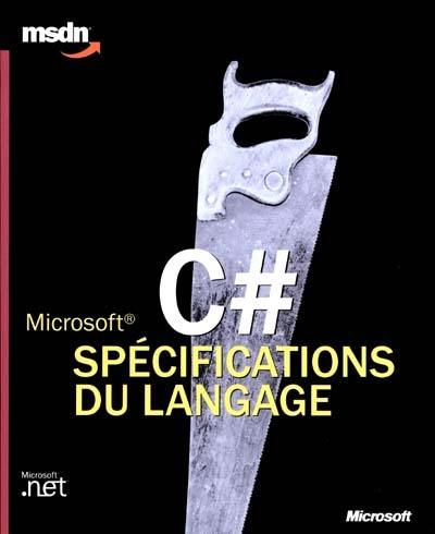 Microsoft C Dièse, spécifications du langage