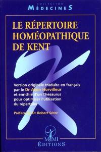 Le répertoire homéopathique de Kent