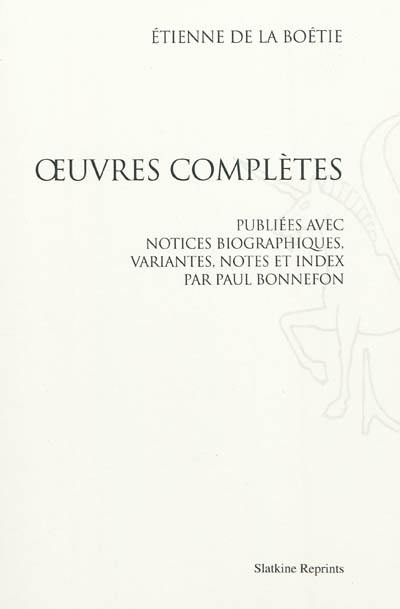 Oeuvres complètes