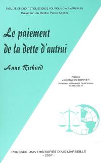 Le paiement de la dette d'autrui