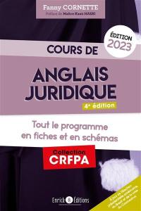 Cours d'anglais juridique 2023 : tout le programme en fiches et en schémas