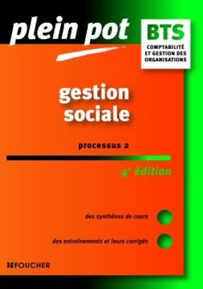 Gestion sociale, processus 2, BTS comptabilité et gestion des organisations