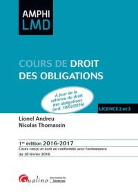 Cours de droit des obligations : 2016-2017