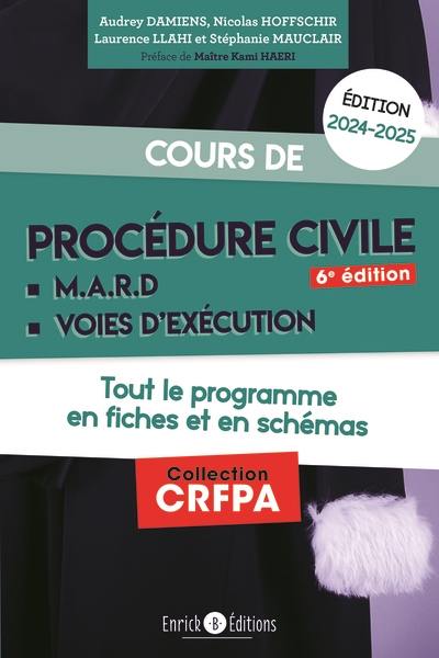 Cours de procédure civile 2024-2025 : MARD, voies d'exécution : tout le programme en fiches et en schémas