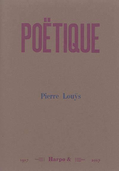 Poëtique