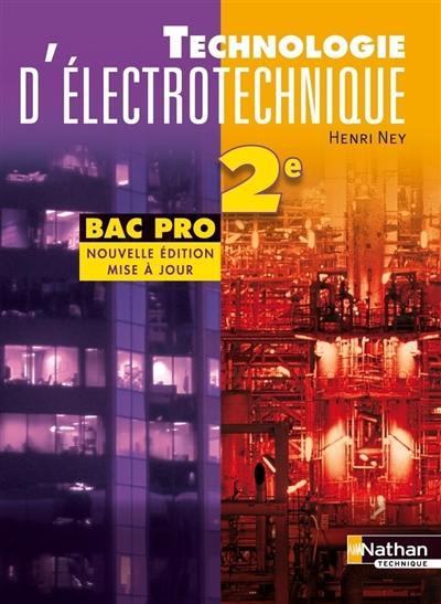 Technologie d'électrotechnique, 2e bac pro