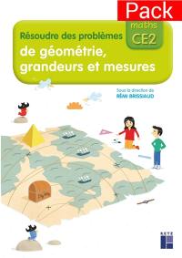 J'apprends les maths CE2 : résoudre des problèmes de géométrie, grandeurs et mesures : pack