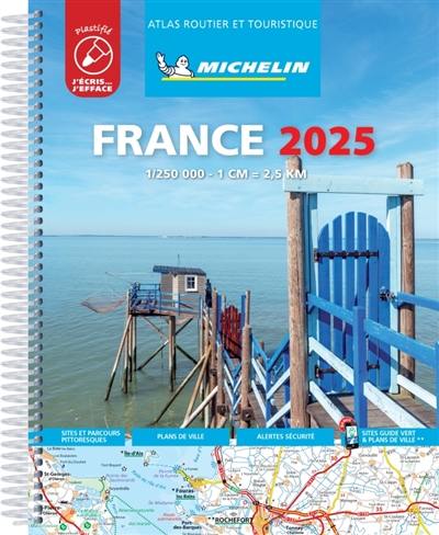 France 2025 : atlas routier et touristique : plastifié