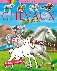 Les chevaux : activités, dessin, coloriages, jeux + autocollants