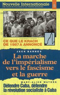 Nouvelle internationale, n° 5. La marche de l'impérialisme vers le fascisme et la guerre