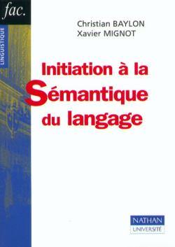 Initiation à la sémantique du langage