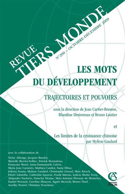 Tiers monde, n° 200. Les mots du développement : trajectoires et pouvoirs